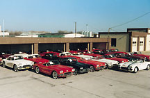 Classic Corvettes waiting for service and restoration